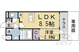 ファステート京都東福寺パラベル 1LDKの間取図画像