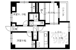 カレラデオエステ 3LDKの間取図画像