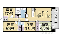 プレサンスレジェンド六地蔵 4LDKの間取図画像