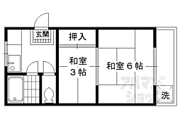 ハイツパープル 2Kの間取図画像