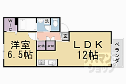 パラディーゾ1 1LDKの間取図画像