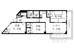 ビラ・クレール 3DKの間取図画像