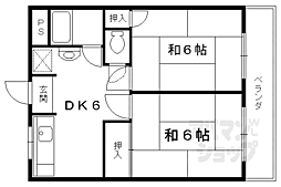 ワイズビレッジ 2DKの間取図画像