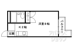 大久保ガーデンヒルズ 1Kの間取図画像