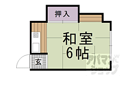 オカモクグランドハイツ 1Kの間取図画像