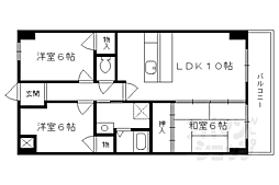 エクラ丹波橋 3LDKの間取図画像