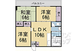 東和ハイツ本館 3LDKの間取図画像