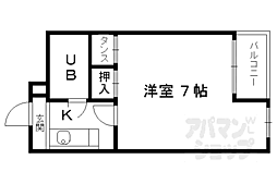 セイント18 1Kの間取図画像