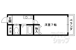 エクセレント秋桜 1Kの間取図画像