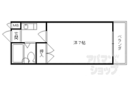 アークハイツ城南宮 1Kの間取図画像