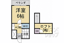 プレアール富野荘 1Kの間取図画像