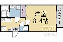 京都市伏見区成町マンション 1Kの間取図画像