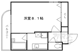 パレット 1Kの間取図画像