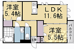 シャーメゾンソシア 2LDKの間取図画像