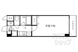 ピュア24 1Kの間取図画像