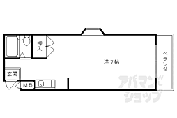 アークハイツ城南宮 1Kの間取図画像