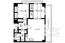 ランブラス宇治 2LDKの間取図画像