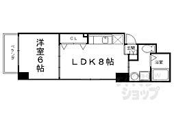 エステムコート京都駅前KOTO 1LDKの間取図画像