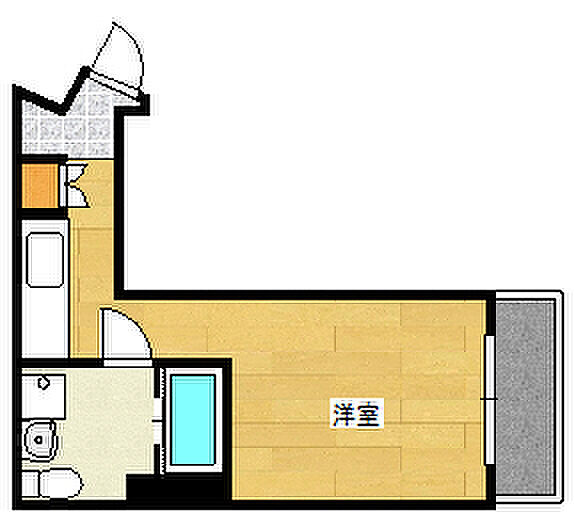 エルーテ 302｜兵庫県神戸市灘区城内通5丁目(賃貸マンション1R・3階・28.31㎡)の写真 その2