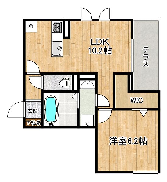 グレイスコート御影中町 101｜兵庫県神戸市東灘区御影中町1丁目(賃貸アパート1LDK・1階・40.24㎡)の写真 その2