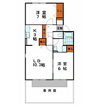 ウィンディーヒルズＢ棟 203 ｜ 兵庫県相生市赤坂2丁目（賃貸アパート2LDK・2階・59.28㎡） その2