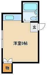シャルマン千船 ワンルームの間取図画像