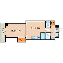 アミティ武庫之荘 1DKの間取図画像