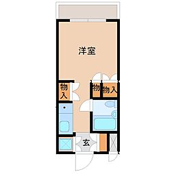 パシフィック南武庫之荘 ワンルームの間取図画像