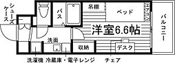 学生会館 Credo maison 西宮上ケ原[食事付き] ワンルームの間取図画像