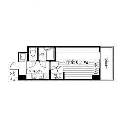 ユニエトワール白鷺 1Kの間取図画像