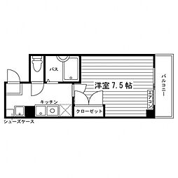 さんが谷町ビル 1Kの間取図画像