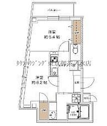 レピュア西尾久レジデンス 1階2Kの間取り