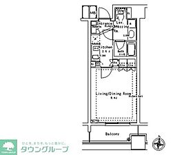 パークアクシス御茶ノ水ステージ 1Kの間取図画像