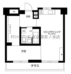 ヴィラロイヤル三番町 1LDKの間取図画像