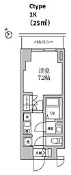 RESIDIA日本橋馬喰町2 1Kの間取図画像
