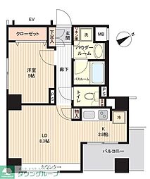 日神デュオステージ浅草橋 1LDKの間取図画像