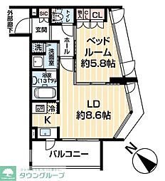 クオリア御茶ノ水 1LDKの間取図画像