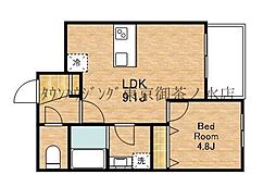 Urban二長町 1LDKの間取図画像