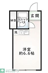 生泉市ヶ谷ビル ワンルームの間取図画像