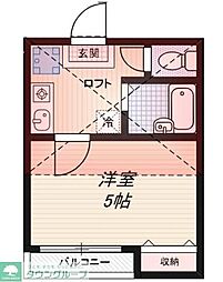 ステージ四ツ谷 1Kの間取図画像