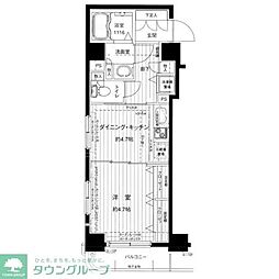 メインステージ浅草 1DKの間取図画像