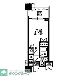 レジディア錦糸町 ワンルームの間取図画像