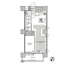 ParkCube西ヶ原STAGE 1LDKの間取図画像