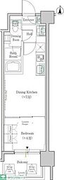 ONEROOFRESIDENCE錦糸町 1DKの間取図画像