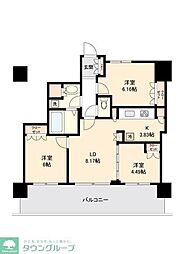 リボンシティコミュニティー 3LDKの間取図画像