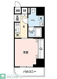 GENOVIA文京千駄木 1Kの間取図画像