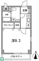 ロレットの小路 ワンルームの間取図画像