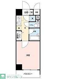 パレステュディオ飯田橋 1Kの間取図画像