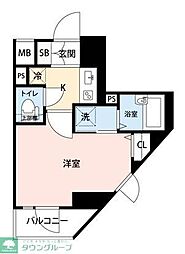 ハーモニーレジデンス御茶ノ水 1Kの間取図画像