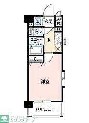 パレステュディオ文京千石パークサイド 1Kの間取図画像